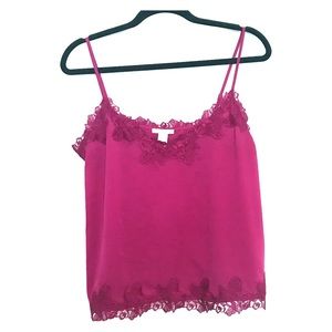 F21 fuchsia slip top, size medium